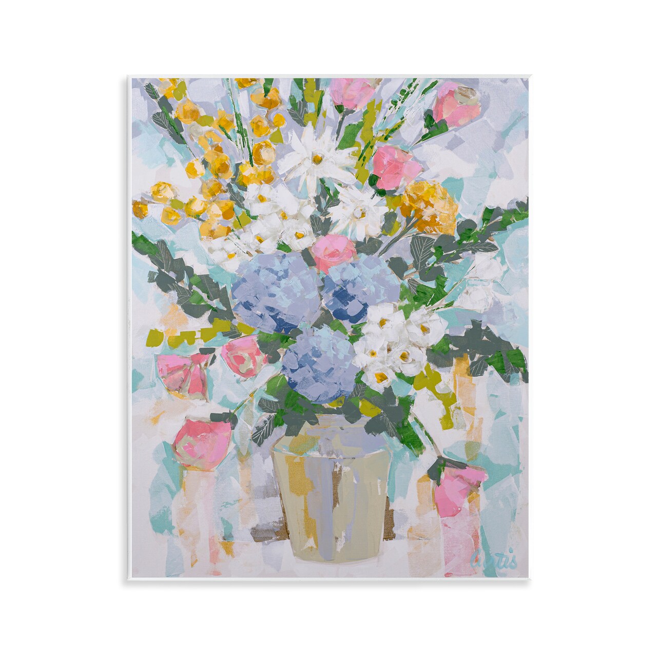 Stupell Industries Pastel Abstract Bouquet Wall Plaque Design by Joan Curtis